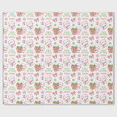 Niedlicher Kitty Gift Ribbon Kindergeburtstag Geschenkpapier (Flach)