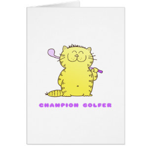 Niedlicher Kitty-Golfspieler