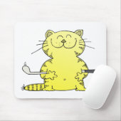 Niedlicher Kitty-Golfspieler Mousepad (Mit Mouse)