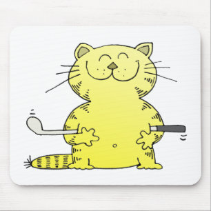 Niedlicher Kitty-Golfspieler Mousepad
