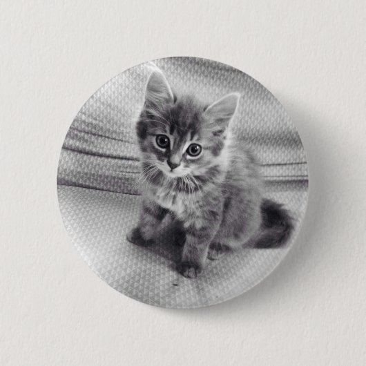 Niedlicher Kitty-Knopf Button (Vorderseite)
