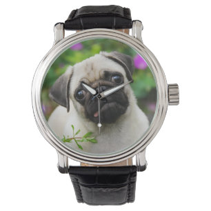 Niedlicher Kitz-Mopswelpe Armbanduhr