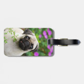 Niedlicher Kitz-Mopswelpe Gepäckanhänger (Rückseite horizontal)