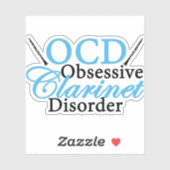 Niedlicher Klarinettenspieler Aufkleber (Blatt)