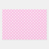 Niedlicher klassischer Pink und weißer Polka-Dot Geschenkpapier Set (Vorderseite 3)