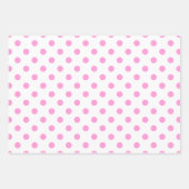 Niedlicher klassischer Pink und weißer Polka-Dot Geschenkpapier Set (Vorderseite 2)