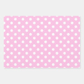 Niedlicher klassischer Pink und weißer Polka-Dot Geschenkpapier Set (Vorderseite)