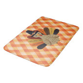 Niedlicher, klassischer/Vintager Erntedank Türkei Badematte (Schrägansicht)