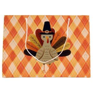 Niedlicher, klassischer/Vintager Erntedank Türkei Große Geschenktüte