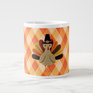 Niedlicher, klassischer/Vintager Erntedank Türkei Jumbo-Tasse