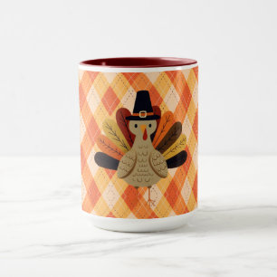 Niedlicher, klassischer/Vintager Erntedank Türkei Tasse