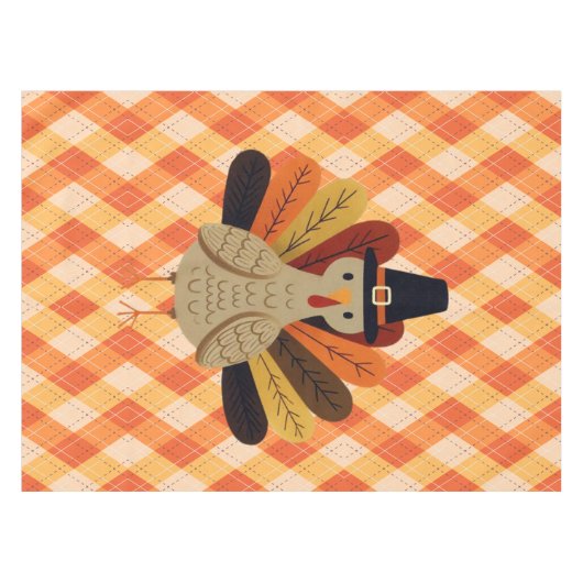 Niedlicher, klassischer/Vintager Erntedank Türkei Tischdecke (Vorderseite (Horizontal))