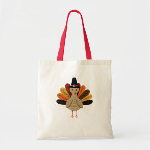 Niedlicher, klassischer/Vintager Erntedank Türkei Tragetasche