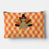 Niedlicher, klassischer/Vintager Erntedank Türkei Zubehörtasche (Rückseite)