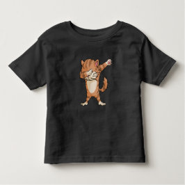 Niedlicher Klecks-Katze Dabber Tanz Kleinkind T-shirt