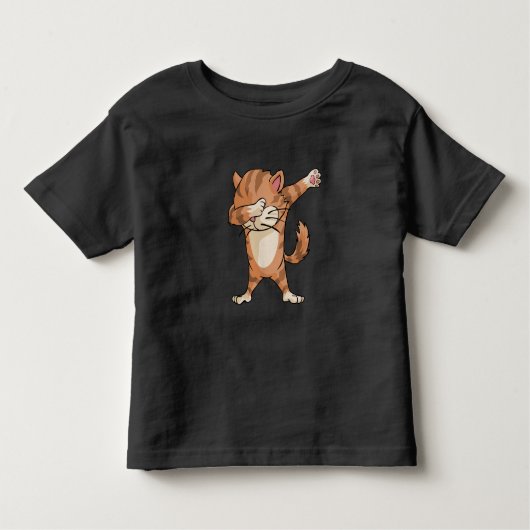 Niedlicher Klecks-Katze Dabber Tanz Kleinkind T-shirt (Vorderseite)