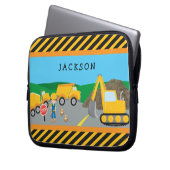 Niedlicher Kleinbauwagen Mit Monogramm Laptopschutzhülle (Vorderseite Links)