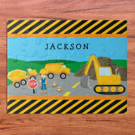 Niedlicher Kleinbauwagen Mit Monogramm Puzzle