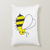 Niedlicher Kleine Hummeln-Cartoon Zierkissen (Vorderseite(Vertikal))
