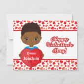 Niedlicher Kleine Junge St. Valentine Herzkarte Mitteilungskarte (Vorderseite)