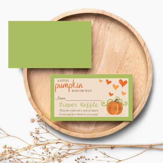 Niedlicher Kleine Pumpkin Babydusche Windelwanne Begleitkarte