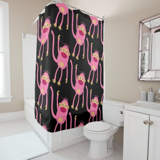 Niedlicher kleiner Affe Duschvorhang (Beispiel)