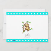 Niedlicher kleiner Affe Einladung (Rückseite)