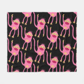 Niedlicher kleiner Affe Fleecedecke (Vorderseite (Horizontal))