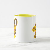Niedlicher kleiner Affe Tasse (Zentrum)