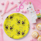 Niedlicher kleiner Affe und Bananen Pappteller (Party)