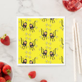 Niedlicher kleiner Affe und Bananen Serviette (Beispiel)