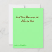 Niedlicher kleiner Affe zum Geburtstag Einladung (Rückseite)