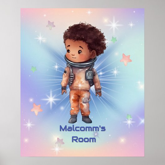 Niedlicher kleiner Astronaut Poster (Vorne)