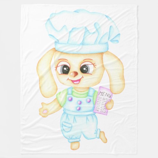 Niedlicher kleiner Bäcker Fleecedecke (Vorderseite)