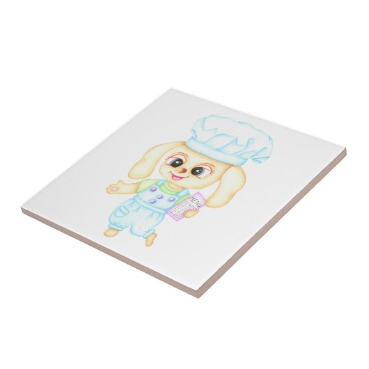 Niedlicher kleiner Bäcker Fliese (Seite)