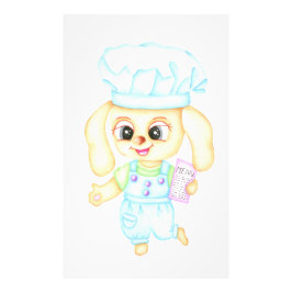 Niedlicher kleiner Bäcker Fotodruck