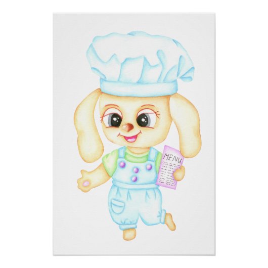 Niedlicher kleiner Bäcker Poster (Vorderseite)