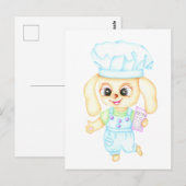 Niedlicher kleiner Bäcker Postkarte (Vorne/Hinten)