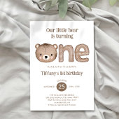 Niedlicher kleiner Bär 1. Geburtstag Einladung - n