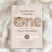 Niedlicher kleiner Bär 1. Geburtstag Einladung - n