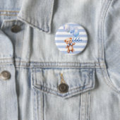 Niedlicher kleiner Bär in Blau Button (Beispiel)