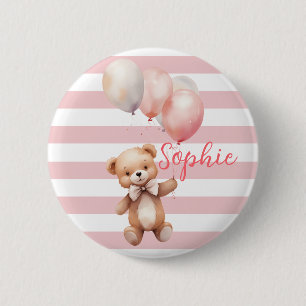Niedlicher kleiner Bär in Rosa Button