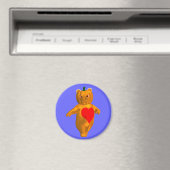 Niedlicher kleiner Bär mit Kürbiskopf Magnet (In Situ (Geschirrspüler))
