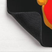 Niedlicher kleiner Bär mit Kürbiskopf Mousepad (Ecke)