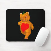 Niedlicher kleiner Bär mit Kürbiskopf Mousepad (Mit Mouse)