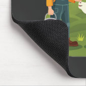 Niedlicher kleiner Bauernjunge Ziege Mousepad (Ecke)