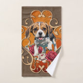 Niedlicher kleiner Beagle. Badhandtuch Set (Handtuch)