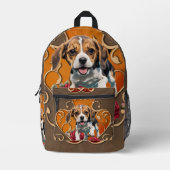 Niedlicher kleiner Beagle Bedruckter Rucksack (Vorderseite)