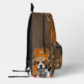 Niedlicher kleiner Beagle Bedruckter Rucksack (Links)