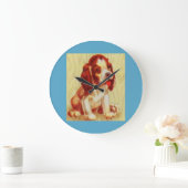 niedlicher kleiner Beagle Große Wanduhr (Zuhause)